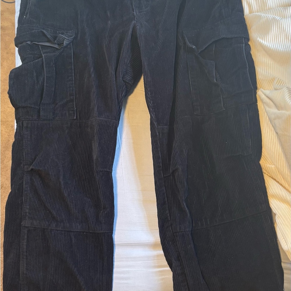 Empyre Black Cargo Pants Durable Cotton Straight Leg